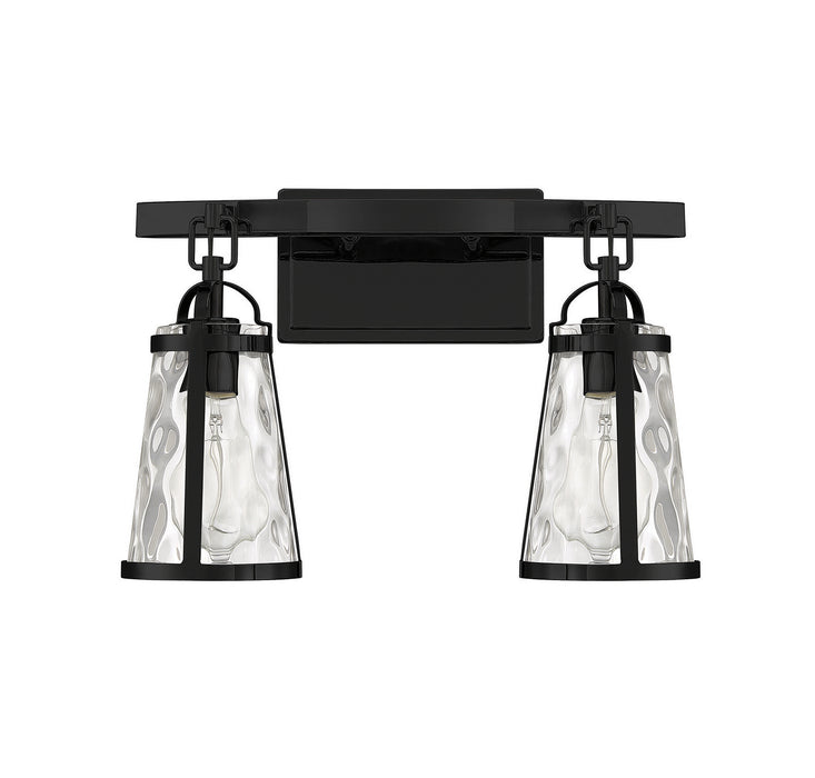 Savoy House 8-560-2-BK Two Light Bath Bar, Black
