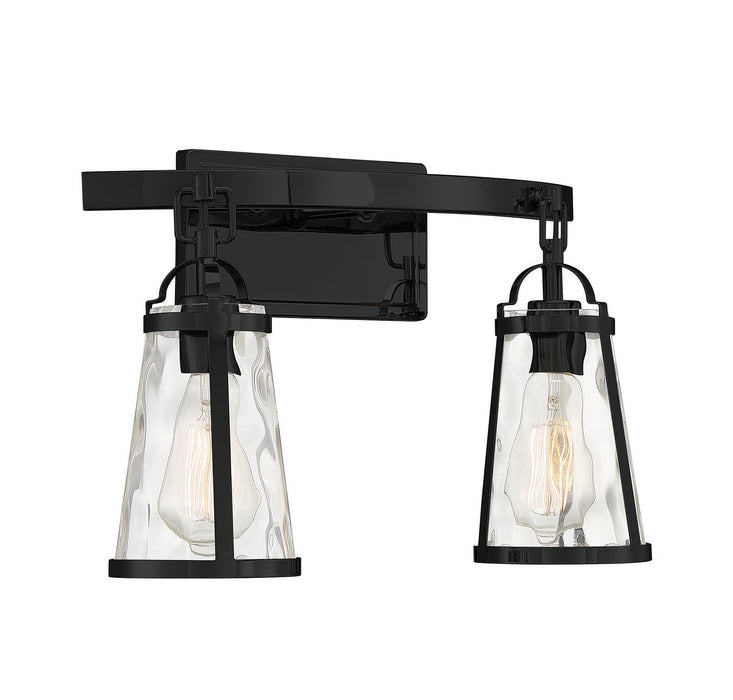 Savoy House 8-560-2-BK Two Light Bath Bar, Black