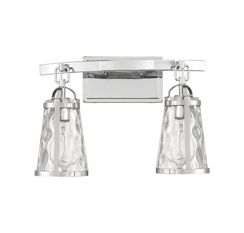 Savoy House 8-560-2-11 Two Light Bath Bar, Polished Chrome
