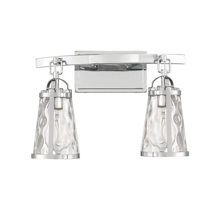 Savoy House 8-560-2-11 Two Light Bath Bar, Polished Chrome