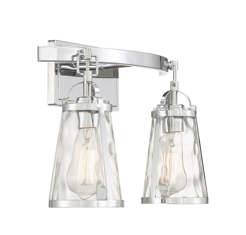Savoy House 8-560-2-11 Two Light Bath Bar, Polished Chrome