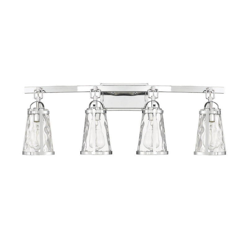 Savoy House 8-560-4-11 Four Light Bath Bar, Polished Chrome