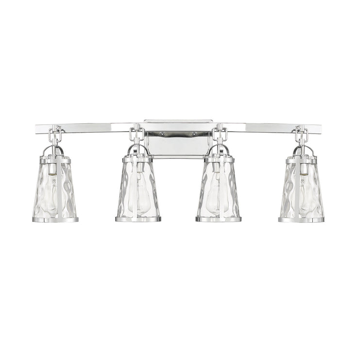 Savoy House 8-560-4-11 Four Light Bath Bar, Polished Chrome