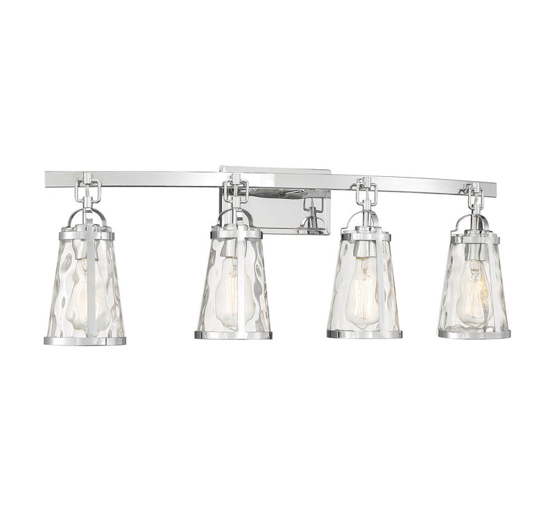 Savoy House 8-560-4-11 Four Light Bath Bar, Polished Chrome