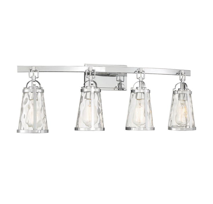 Savoy House 8-560-4-11 Four Light Bath Bar, Polished Chrome