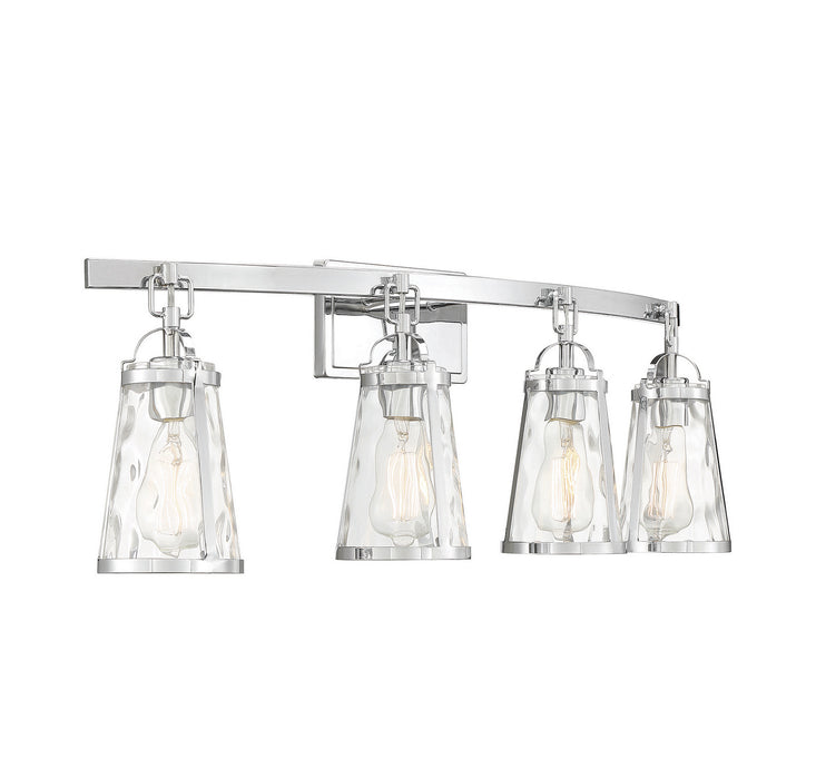 Savoy House 8-560-4-11 Four Light Bath Bar, Polished Chrome