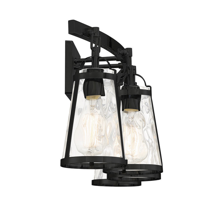 Savoy House 8-560-4-BK Four Light Bath Bar, Black
