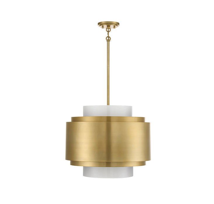 Savoy House 1-181-4-171 Four Light Pendant, Burnished Brass