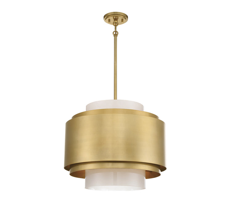 Savoy House 1-181-4-171 Four Light Pendant, Burnished Brass
