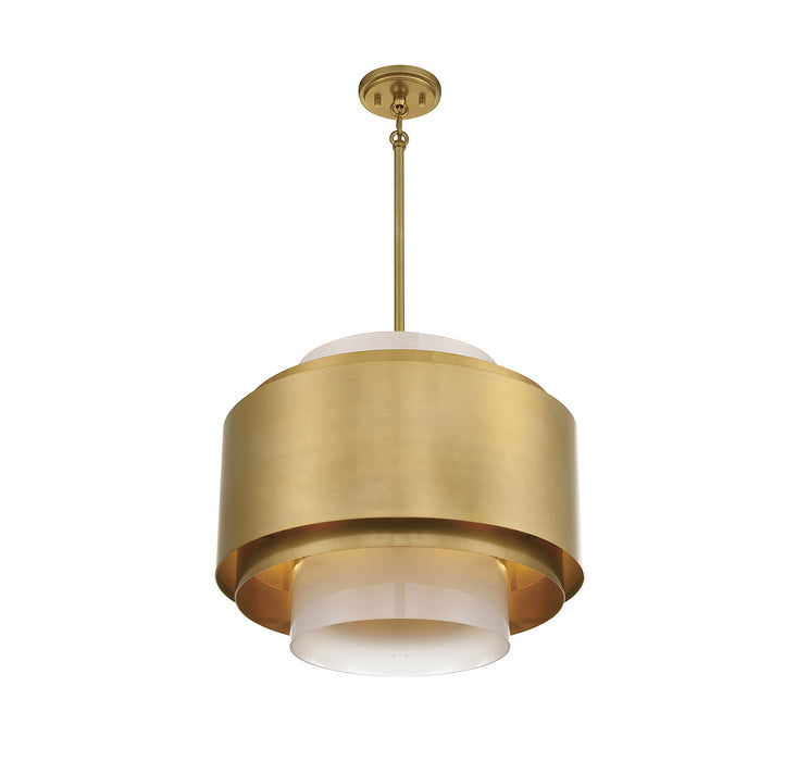 Savoy House 1-181-4-171 Four Light Pendant, Burnished Brass