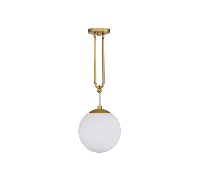 Savoy House 7-180-1-322 One Light Pendant, Warm Brass