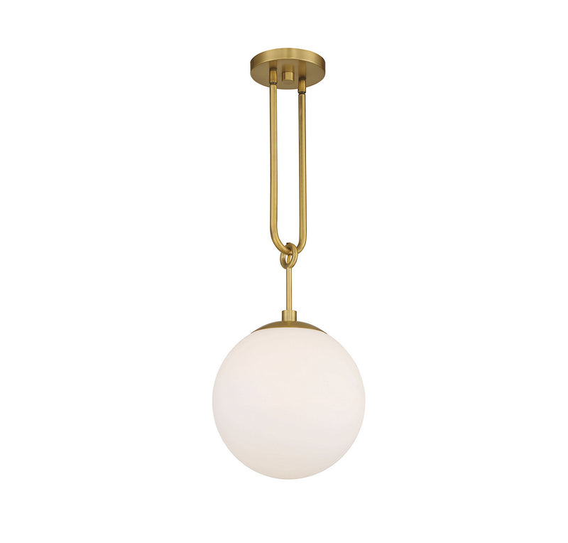 Savoy House 7-180-1-322 One Light Pendant, Warm Brass