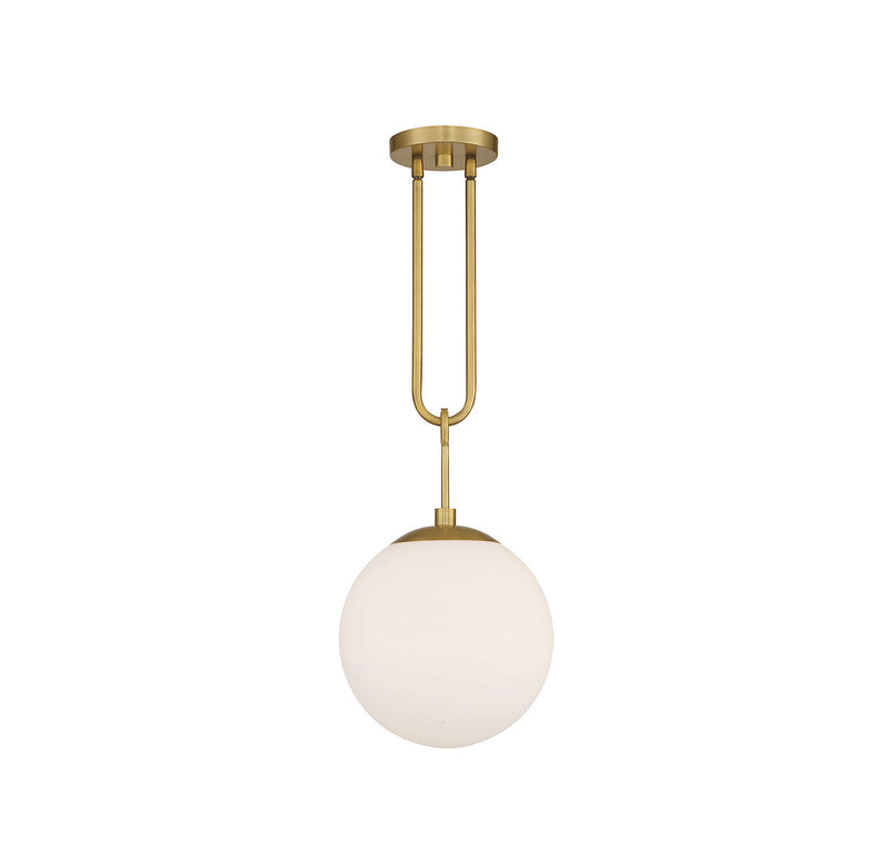 Savoy House 7-180-1-322 One Light Pendant, Warm Brass