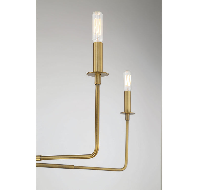 Savoy House 1-2221-6-322 Six Light Chandelier, Warm Brass