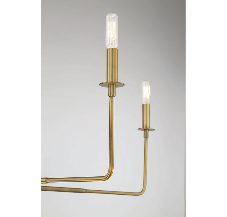 Savoy House 1-2221-6-322 Six Light Chandelier, Warm Brass