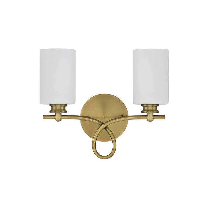 Savoy House 8-530-2-322 Two Light Bath Bar, Warm Brass