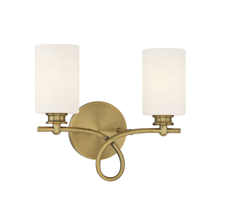 Savoy House 8-530-2-322 Two Light Bath Bar, Warm Brass