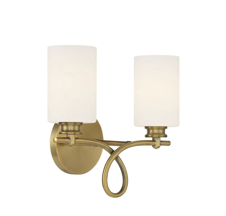 Savoy House 8-530-2-322 Two Light Bath Bar, Warm Brass
