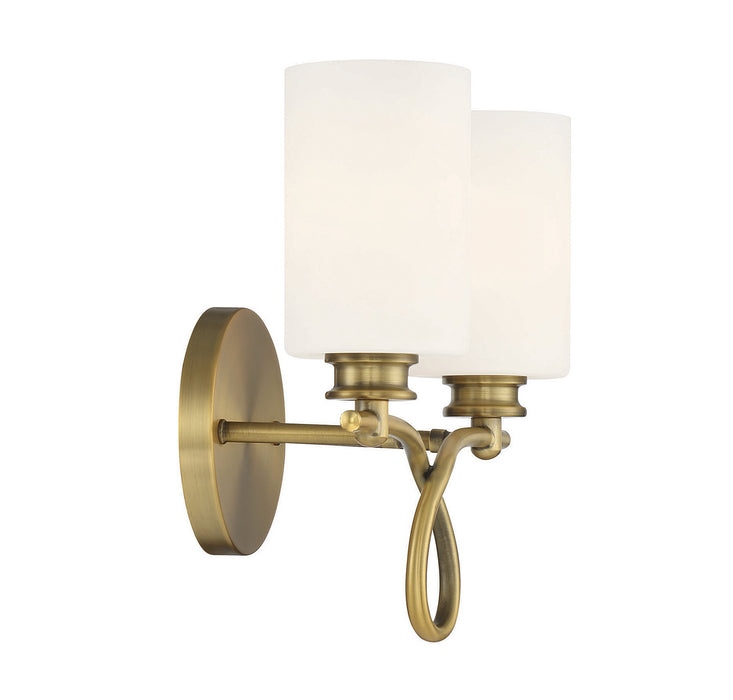 Savoy House 8-530-2-322 Two Light Bath Bar, Warm Brass