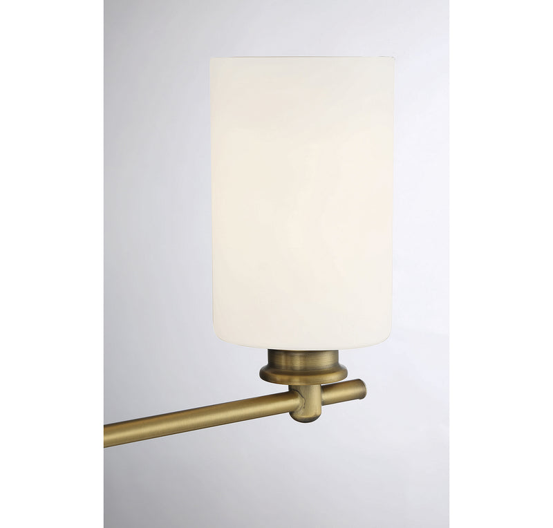 Savoy House 8-530-4-322 Four Light Bath Bar, Warm Brass
