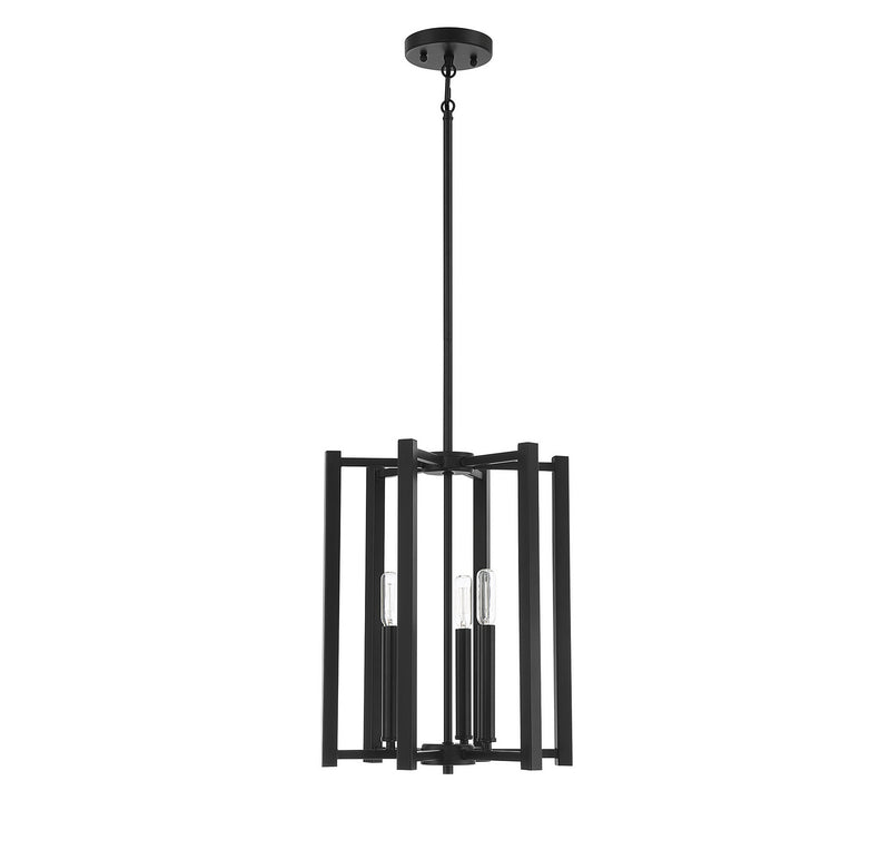 Savoy House 3-7700-3-89 Three Light Pendant, Matte Black