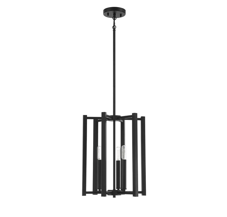 Savoy House 3-7700-3-89 Three Light Pendant, Matte Black
