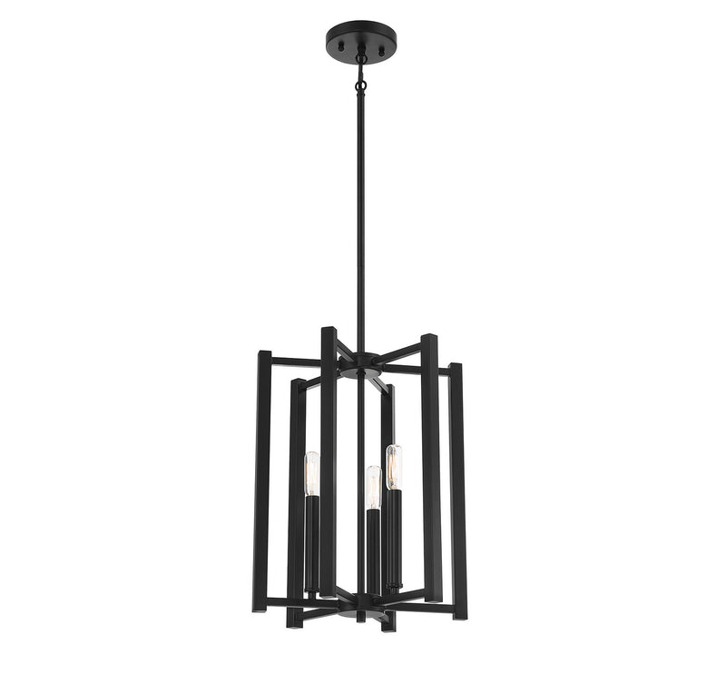 Savoy House 3-7700-3-89 Three Light Pendant, Matte Black