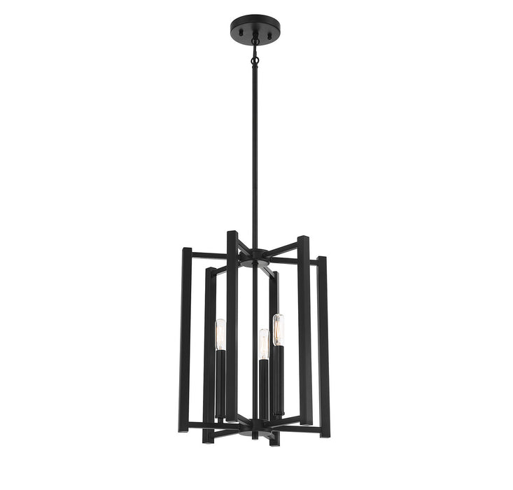 Savoy House 3-7700-3-89 Three Light Pendant, Matte Black