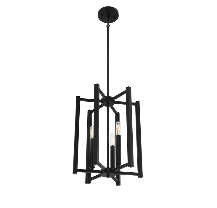 Savoy House 3-7700-3-89 Three Light Pendant, Matte Black