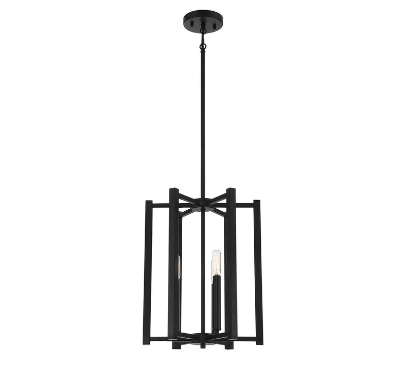 Savoy House 3-7700-3-89 Three Light Pendant, Matte Black