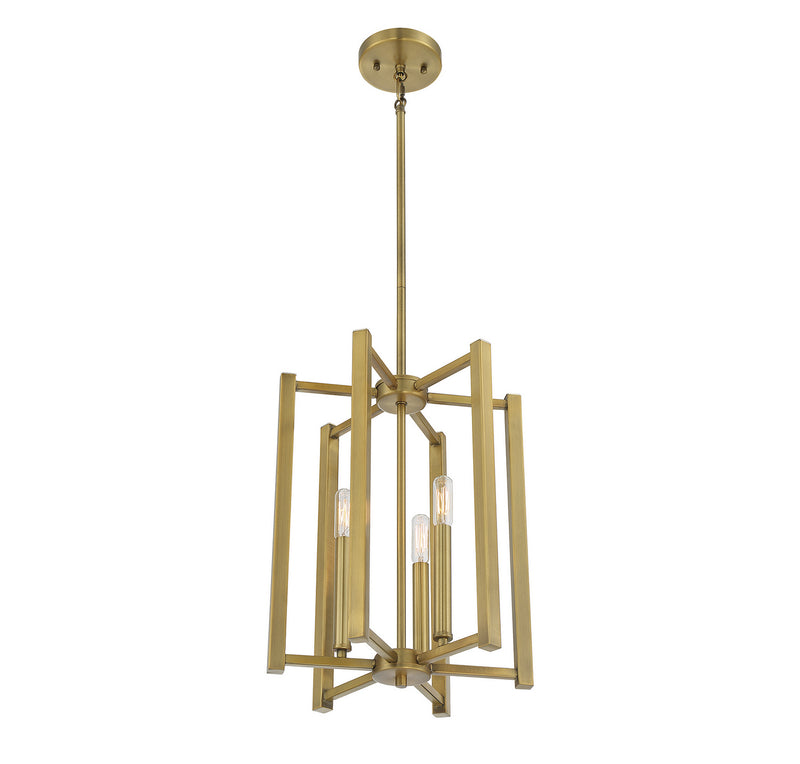 Savoy House 3-7700-3-322 Three Light Pendant, Warm Brass