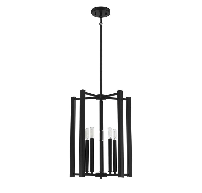 Savoy House 3-7701-5-89 Five Light Pendant, Matte Black