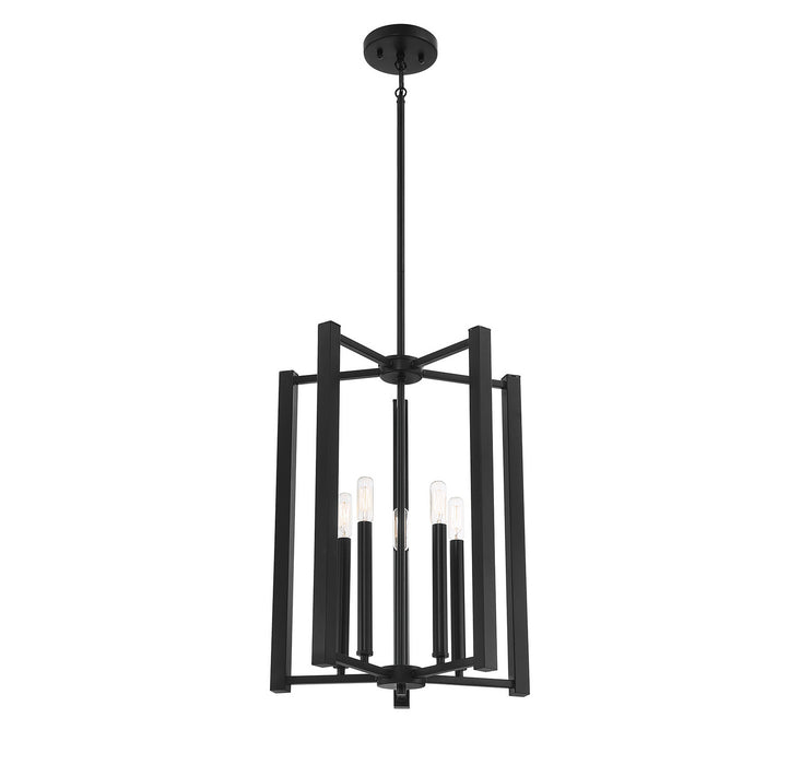 Savoy House 3-7701-5-89 Five Light Pendant, Matte Black