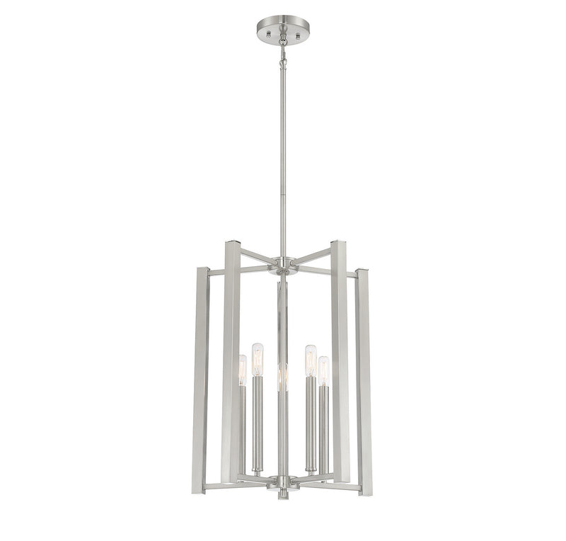 Savoy House 3-7701-5-SN Five Light Pendant, Satin Nickel