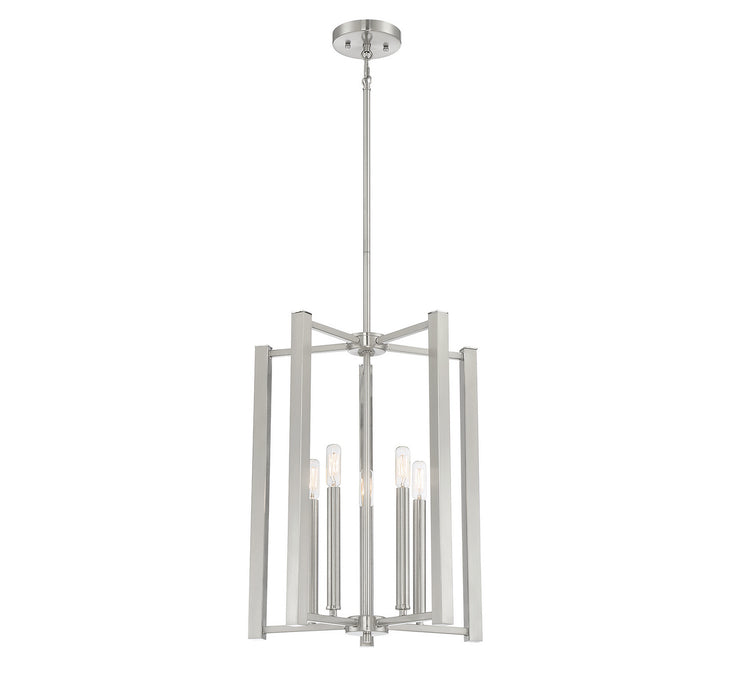 Savoy House 3-7701-5-SN Five Light Pendant, Satin Nickel