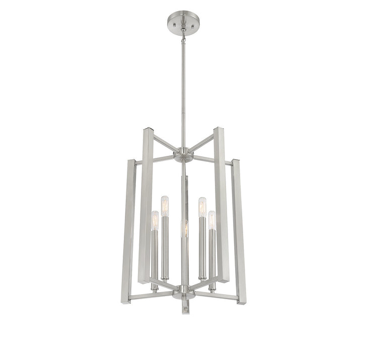 Savoy House 3-7701-5-SN Five Light Pendant, Satin Nickel