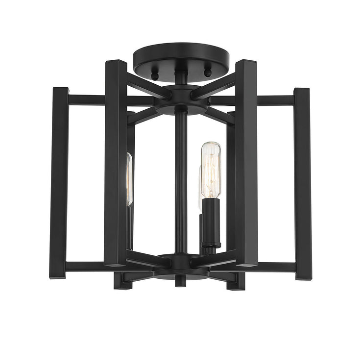 Savoy House 6-7702-3-89 Three Light Semi-Flush Mount, Matte Black