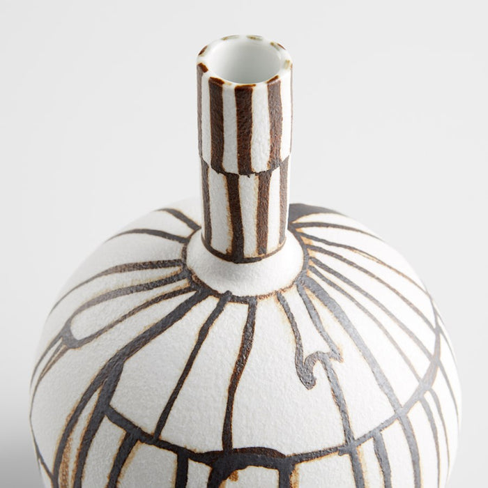 Cyan 10798 Vase, Ebony And White