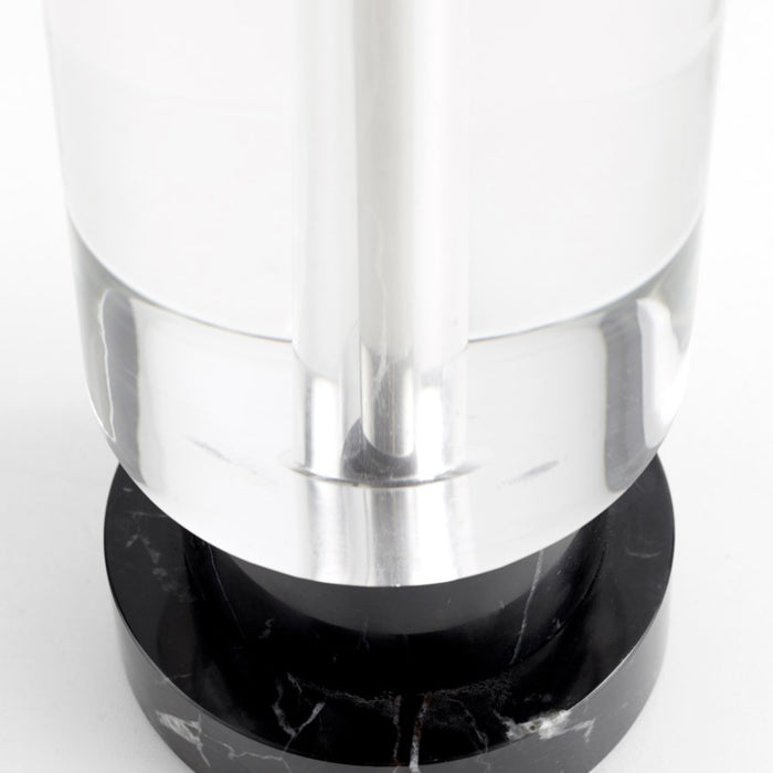 Cyan 10955 One Light Table Lamp, Clear And Black