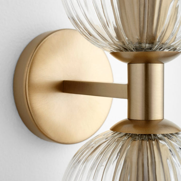 Cyan 10961 Two Light Wall Mount, Aged Brass
