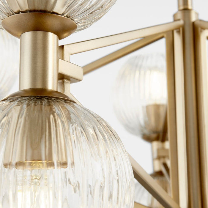 Cyan 10962 Ten Light Chandelier, Aged Brass