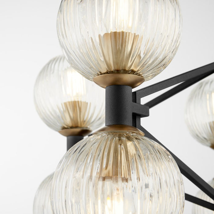 Cyan 10965 Ten Light Chandelier, Noir / Aged Brass