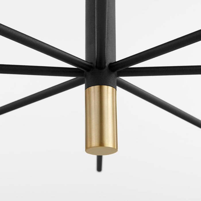 Cyan 10968 12 Light Chandelier, Noir / Aged Brass