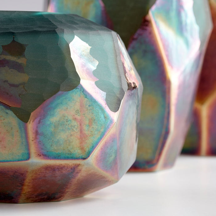 Cyan 11063 Vase, Green And Gold