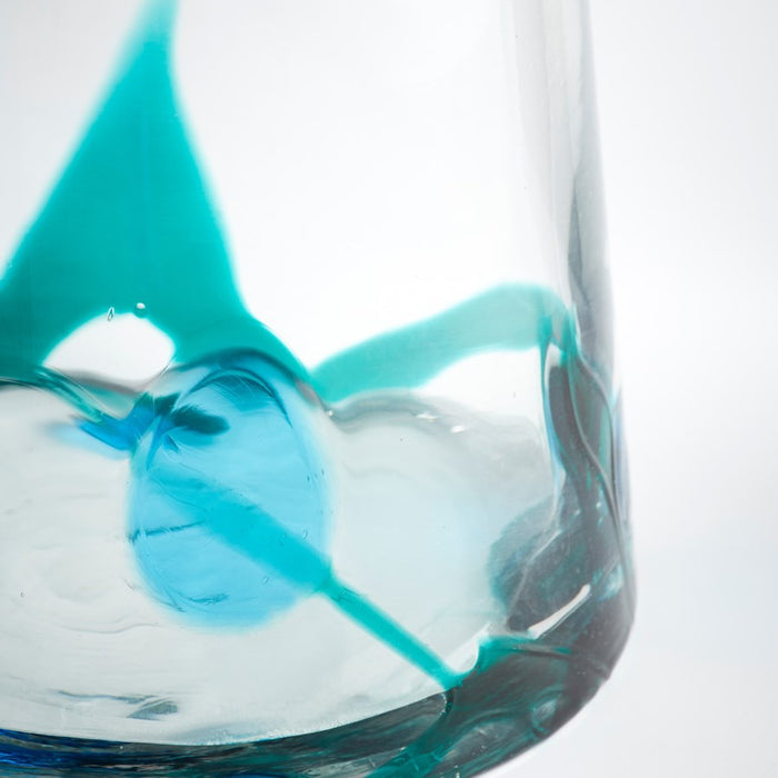 Cyan 11070 Vase, Blue/Clear