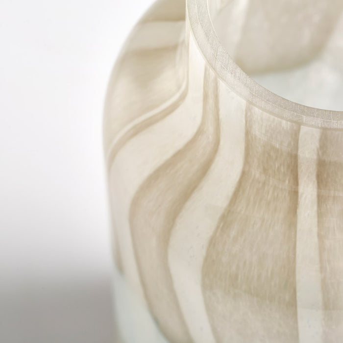 Cyan 11078 Vase, Tan And Aqua