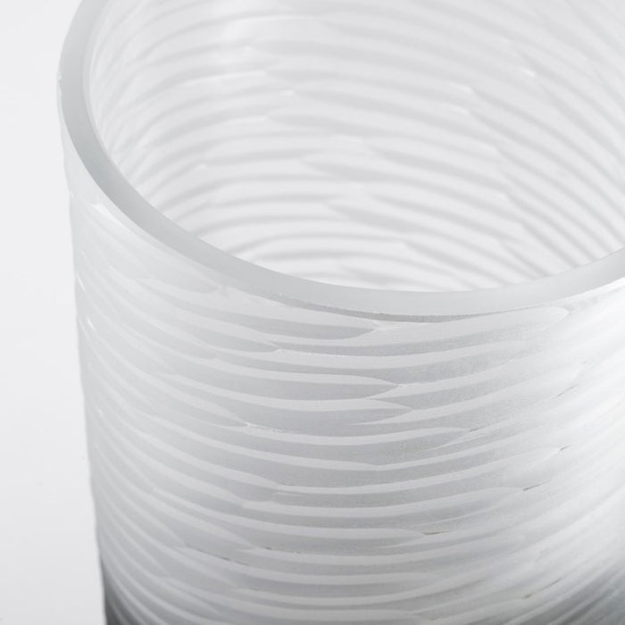 Cyan 11098 Vase, Clear And Guilded Silver