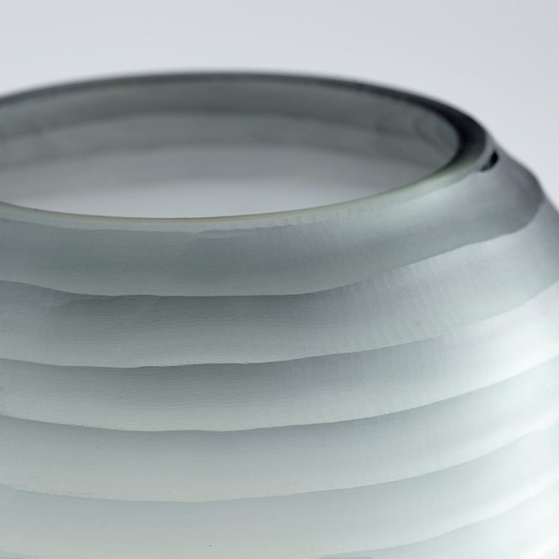 Cyan 11104 Vase, Grey And Guilded Silver