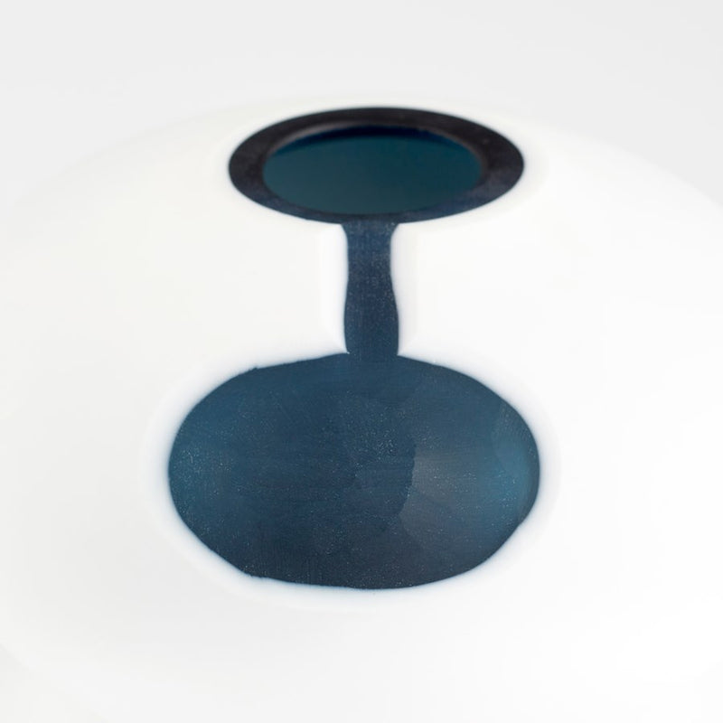 Cyan 11108 Vase, Blue And White