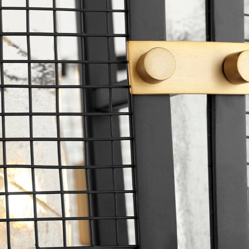 Cyan 11117 Four Light Chandelier, Noir / Aged Brass